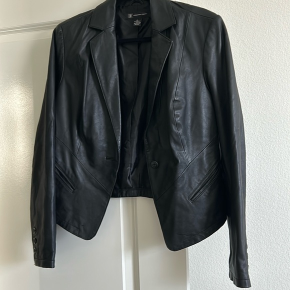 Leather Blazer 100% in size Large - Picture 1 of 8